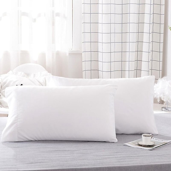 Set med 4 bomullsörngott för queen size, 20x30 tum, mjuka, andningsbara, ljust vita