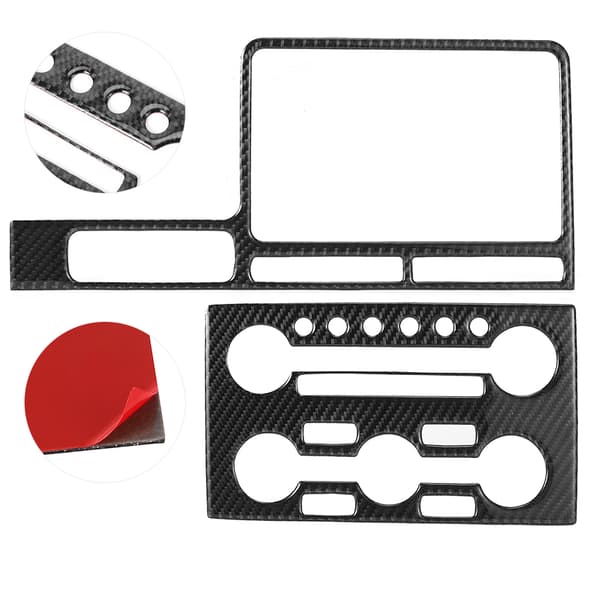 2 stk. Carbonfiber Central Control Navigation Trim til Nissan GTR R35 08‑16
