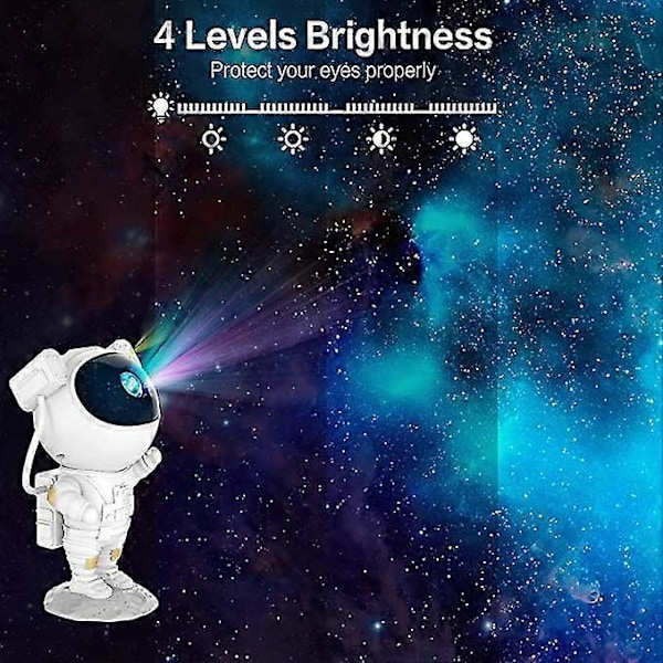 Astronaut Galaxy Projektor Stjernehimmel Nattlys, Astronaut Stjerneprojektor med Nebula, Timer og Fjernkontroll, Stjernelampe for Soverom og Tak