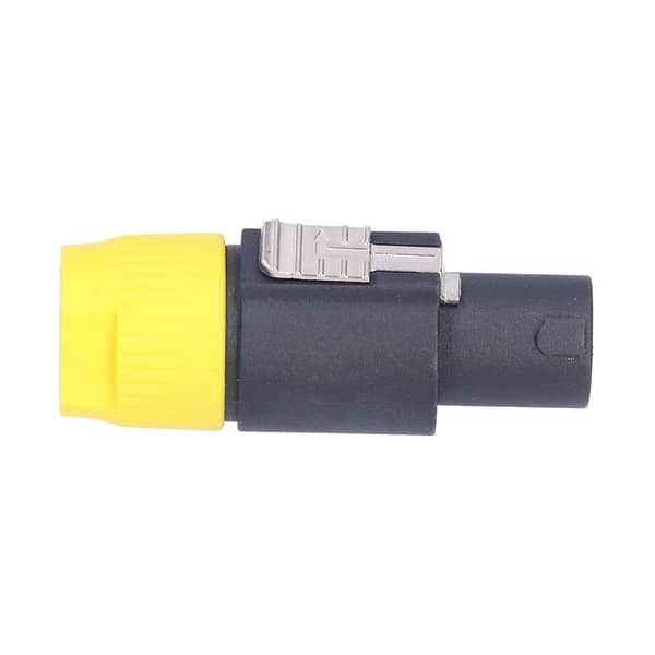 4 stk. 4-polet høyttalerplugg Twist Lock Audio Power Amplifier Cable Connector CNL4FC (Gul)