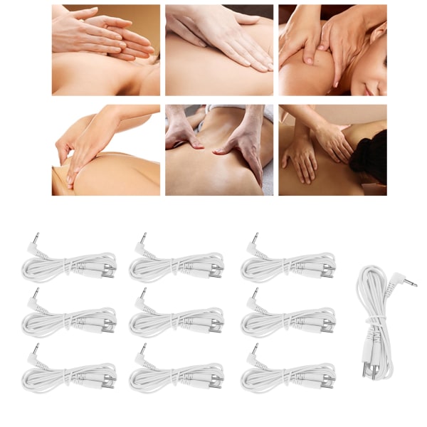10 stk./pose DC 2,5 mm 1,2 m 2-i-1 ben type elektrode ledningsledninger kabel til TENS Unit fysioterapi maskine