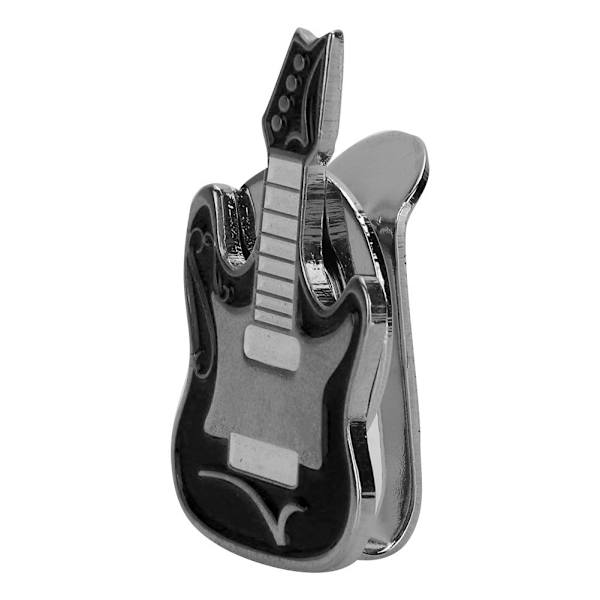 Metallisk magnetisk golfkeps hatt visir klämma bollmarkör tillbehör (svart gitarr)