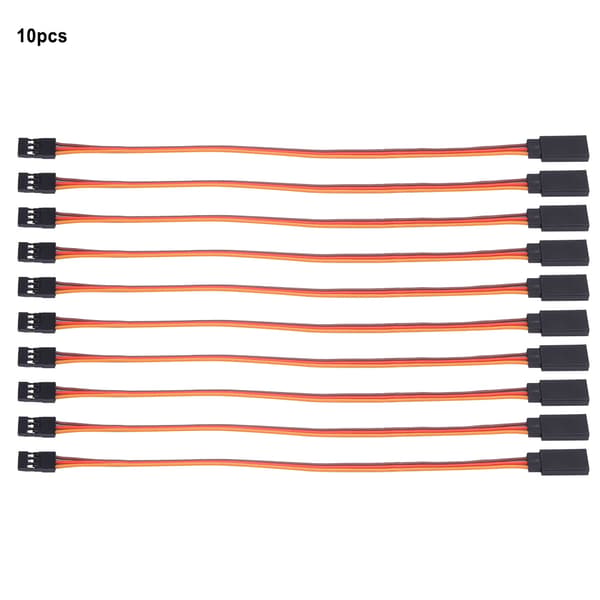 10 stk. JR Han til Hun Servo Forlængerledning Kabel til RC Futaba 500mm