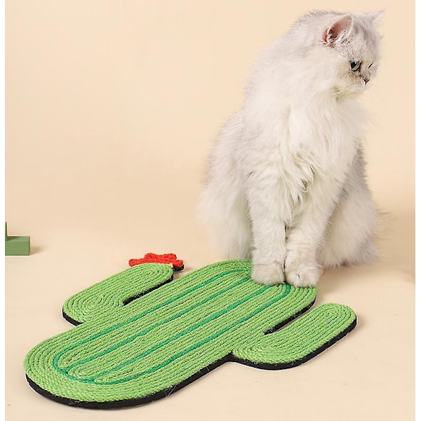 Katt-tema naturlig sisal notisblokk med kaktusdesign