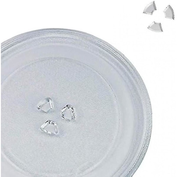 Universell Mikrobølgeovn Dreietallerken Glassplate Med 3 Fester, 245 Mm