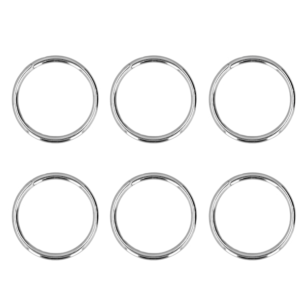 50 st metallringar Hållbara Starka Järn Multifunktionella Blanka Ljusa Färg Metall O-ringar för DIY-projekt 32x3,5 mm Silver