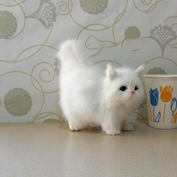 Fluffy plysj katt kosedyr leketøy julebursdagsgave