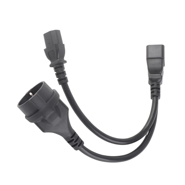 IEC320 C13 til C20 strømkabel Enkelt forstærkning 1 ind 2 ud Flammehæmmende PVC-hus IEC320 Y-splitterkabel