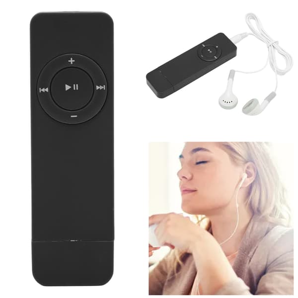 MP3-afspiller Lossless lyd Support op til 64GB Mini musikafspiller til studerende Løb Rejse Sort