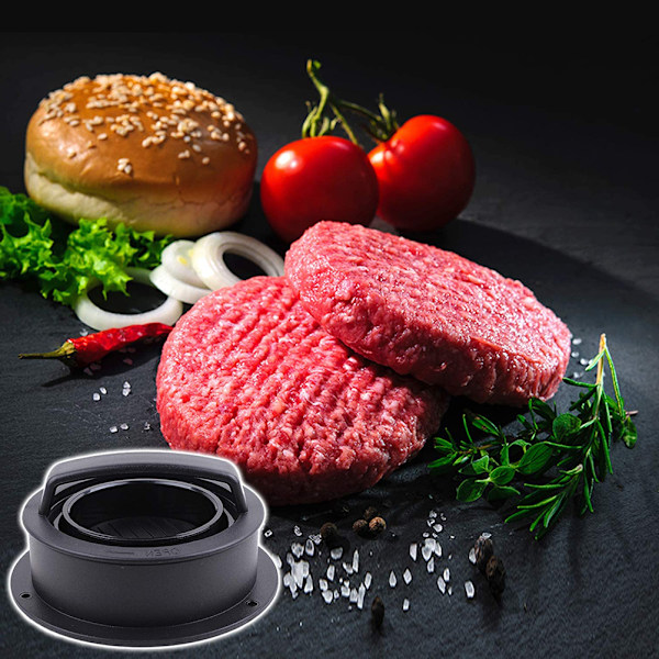 Hamburgerpressverktyg Hamburger Patty-formar 3 i 1 Hamburger Patty Maker för vanlig nötköttsburgare Non Stick Köksgrillverktyg