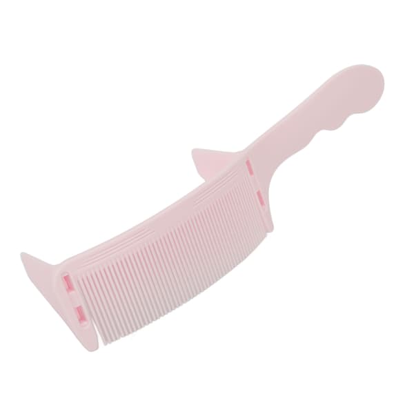 Böjd Barberarkam S Formad Båge Professionell Positionering Hårklippning Böjd Kam för Platt Topp Rosa
