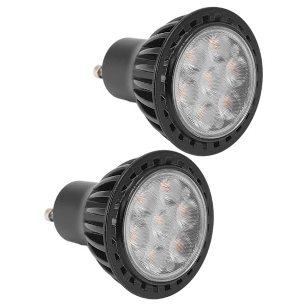 2 stk. GU10-spotlightpære 3000K 7W varm hvitt LED-pæreerstatning for disk 110-240V