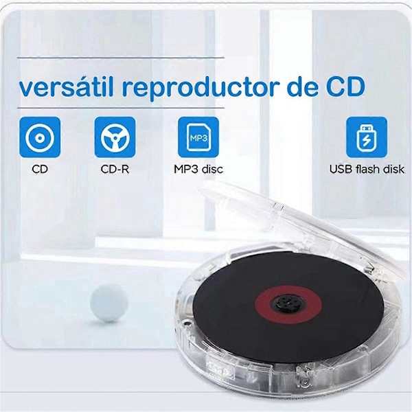 Bärbar Bluetooth CD-spelare Transparent Högtalare