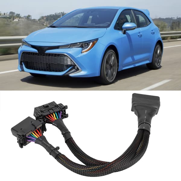 1 til 2 OBD-adapter Splitter Y-kabel Forlengelseskabel Bildiagnostisk skanneverktøy