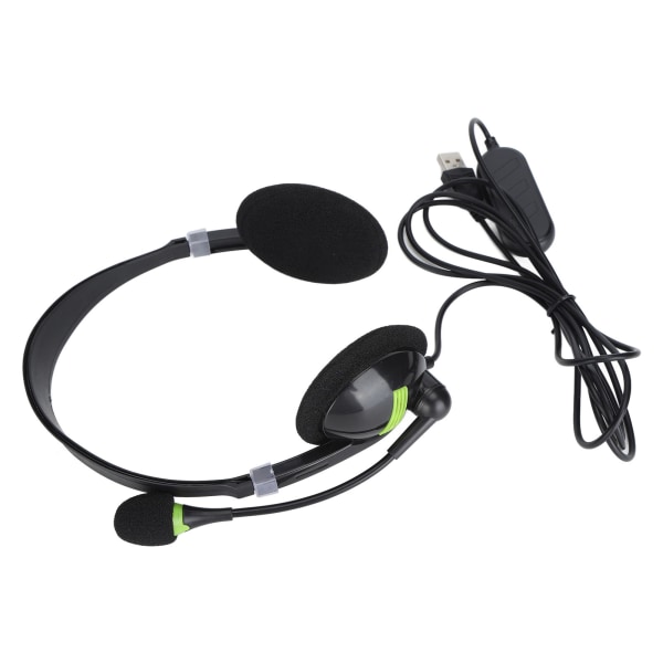 SY440MV Headset med kabel 3,5 mm/ USB Kundtjänst Over Ear-hörlurar med brusreducerande mikrofonUSB