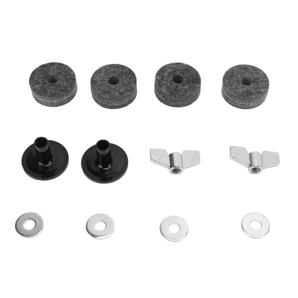 12 kpl symbaalin korvaustarvikkeet huovat holkit 4 cm hi hat -kytkinkuppi siipimutterit aluslevy (harmaa)