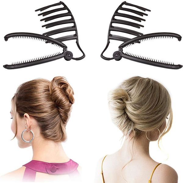 2st Quick French Twist Hårnål Kvinnor gör-det-själv-hårstyling Updo Bulle-kamklämmor