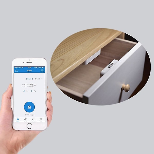 Smart Bluetooth Fjärrkontroll Nyckellös Skåplås för Hem Säkerhet