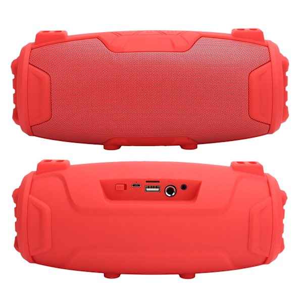 Bluetooth-kaiutin, subwoofer, stereokaiutin, ulkoilmakaiutin, USB, mikrofoni, punainen