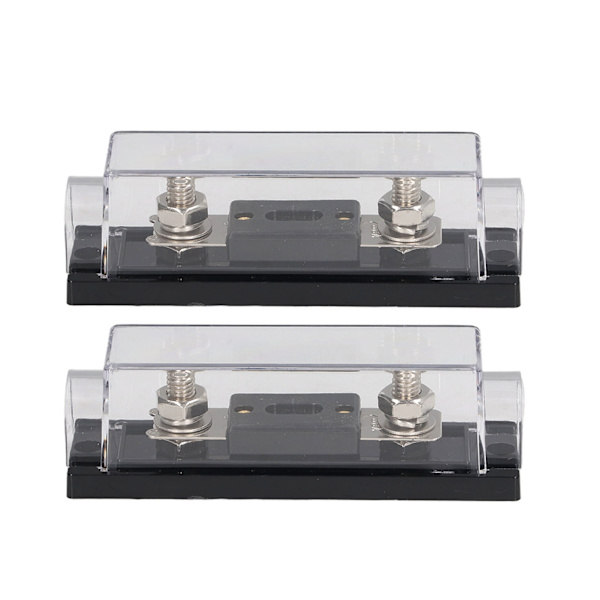 2PCS 200A 48V Säkringshållare med 4PCS Terminaler 4 PCS Krympslangar för Bil Ljud Lastbil RV Båt