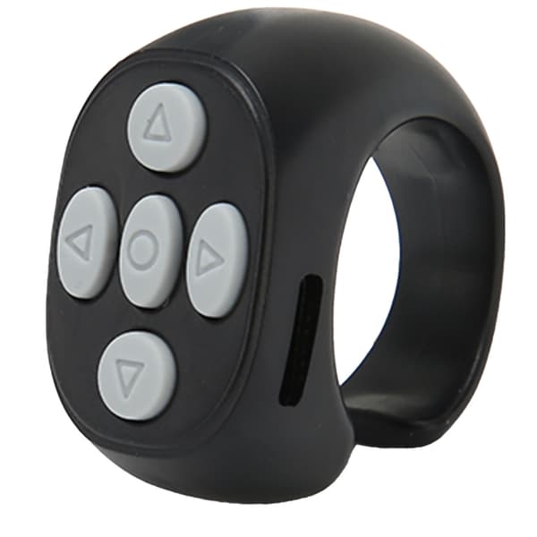 Mobiltelefon Bluetooth Fjernkontroll Ring Bluetooth Sidevender for Roman Se TV Bla Side Selfie