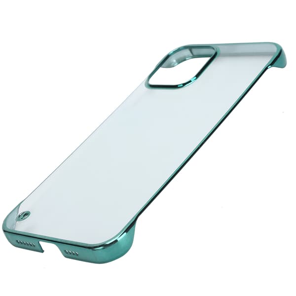 Galvaniserat hårt PC-telefonfodral för Iphone 12Pro Max Halvkant Transparent telefonfodral