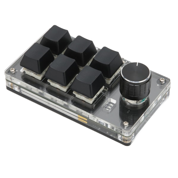 Mekanisk spelknappsats 6 tangenter 1 knopp Liten USB trådlös Dual Mode OSU-tangentbord Gör-det-själv programmerbart tangentbord
