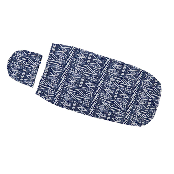 Mjuk elastisk anti-skräck baby swaddle filt hatt set nyfödd wrap baby hatt set för 0 till 3 månader baby marinblå ränder