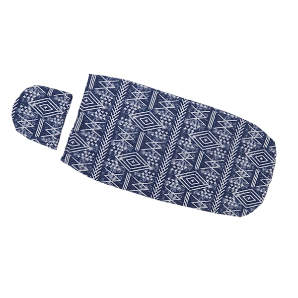 Swaddle Sack Blød Elastisk Anti-forskrækkelse Baby Swaddle Tæppe Hat Sæt Nyfødt Wrap Baby Hat Sæt til 0 til 3 Måneders Baby Navy Blå Striber