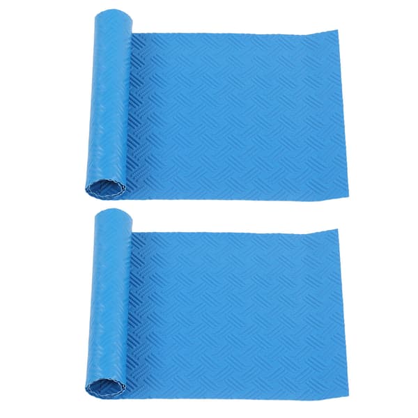 2 st. poolstegmatta, skyddande golvstegdyna i gummi, 60x24x0,1 cm, set