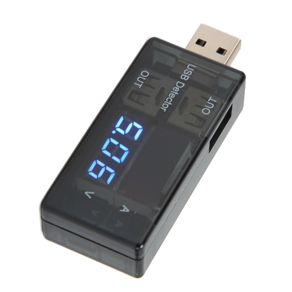 Dubbel USB testare 1 in 2 ut LCD Power Spänningsmätare Multimeter för mobiltelefoner Surfplattor Bärbara datorer Billaddare
