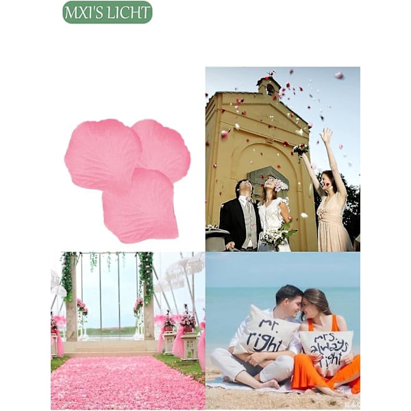Romantiske Silke Roseblader - Perfekt for Bryllup, Valentinsdag og Forlovelser