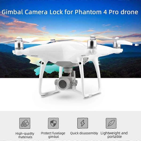 Gimbaalin vakauttimen lukitus Phantom 4 -dronekameran linssinsuojukseen