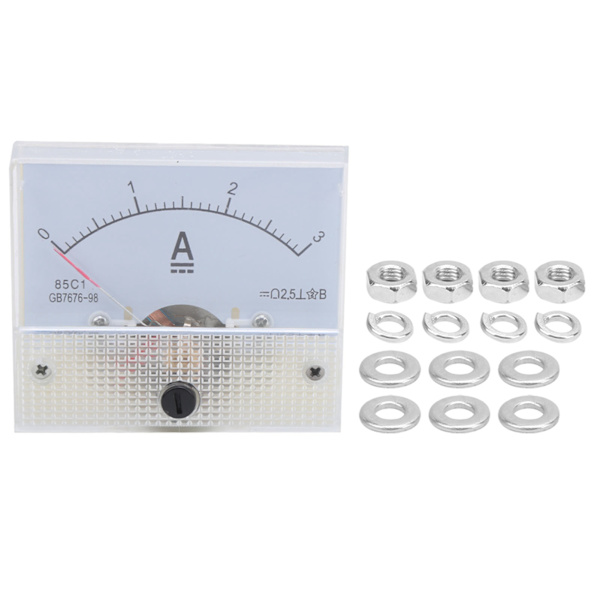 85C1 DC 0~3A Højpræcisions Strømmåler ABS Pindtype Amperemeter Analogt Panel Amperemeter