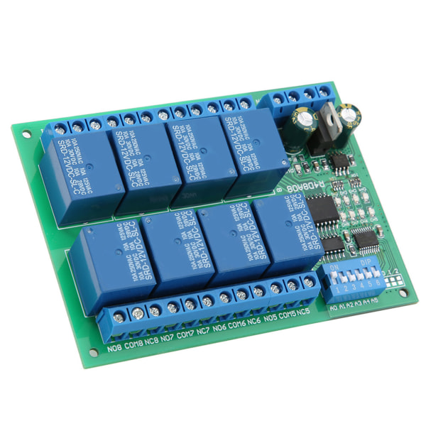 12 V 8-kanavainen RS485-rele-PLC-laajennuskortti RTU-protokolla-kaukosäätimelle