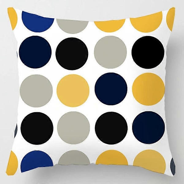 Tyynyliina 45x45cm, Moderni sohvatyynynpäällinen Kauniit tyynynpäälliset Sohva Auto Kodin Sisustus Suojat (Keltainen&Musta, Pellava)