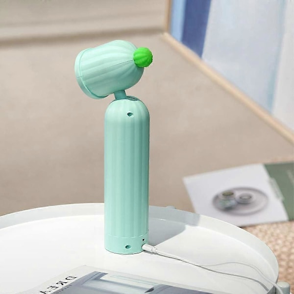 Skrivebordslampe for barn Mini liten skrivebordslampe med øye Cute Caring LED Skrivebordslampe Kaktus USB Skrivebordslys Blå