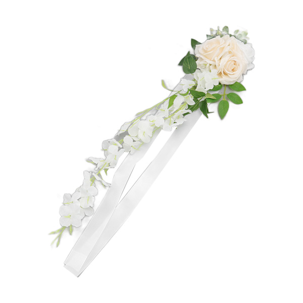 Bryllupsstol Ryglæn Blomst Kunstig Livagtig Fuld Form Rig Lag Elegant Rose Bryllup Fest Stol Ryglæn Dekoration 17044
