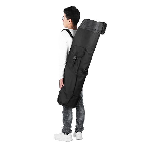 123*34 cm 600D Oxford-klud fiskestangspose Fiskepind-hjulsholder Bærerholder Opbevaringstilbehør (sort)