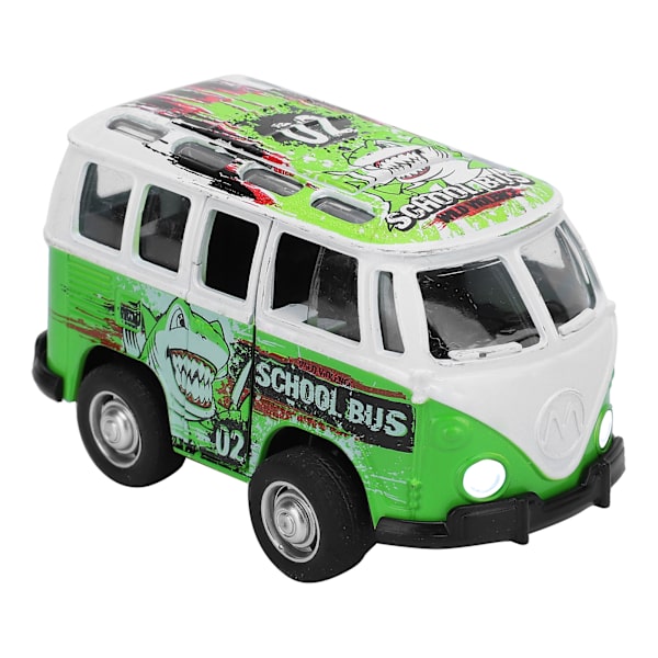 1:36 Barn Mini Simuleringsbil Bussmodell Legering Ljud Ljus Barn Dra-Tillbaka Bil Leksak Grön