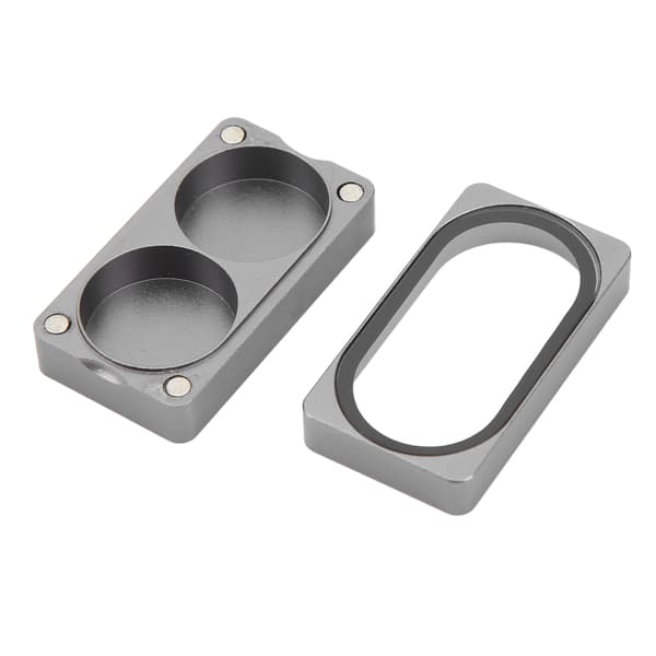 Cue Tip Opbevaringsboks Aluminium Legering Magnetisk Sugning Cue Tip Beholder til Billardspillere 2 Huller