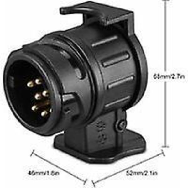 Vattentät 13-polig till 7-polig dragadapter - Husvagn, lastbil, släpvagn - 12V
