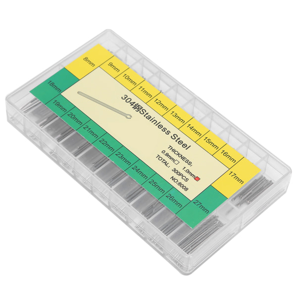 1mm Urremærke Rem Armbånd Split Pins Rustfrit Stål Urdele Sortiment 8‑27mm