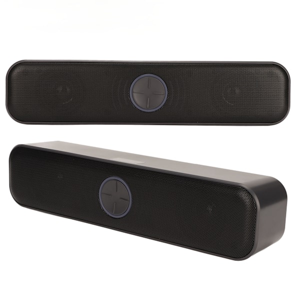 Computerhøjttaler USB-drevet stereo 2-kanals Plug and Play RGB computerhøjttaler Sort