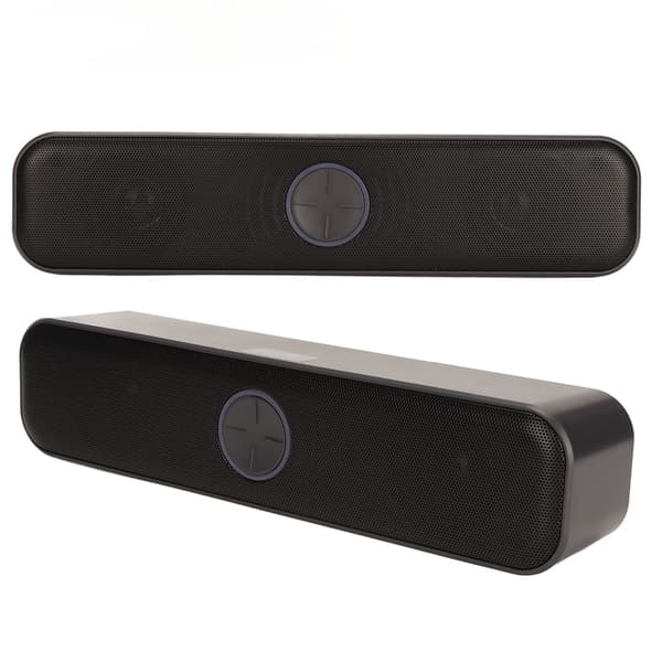 Datorhögtalare USB-driven Stereo 2 Kanal Plug and Play RGB Datorhögtalare Svart