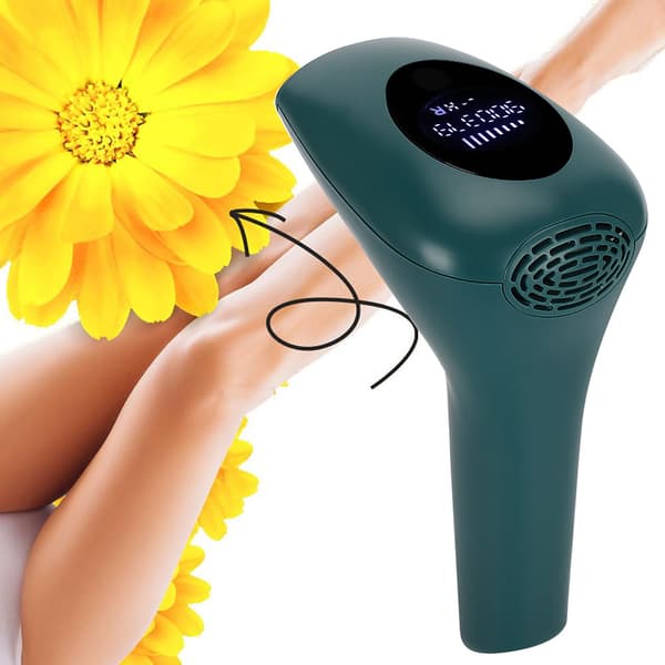 Husholdnings elektrisk epilator hårfjerner IPL hårfjerningsmaskine grøn sort (100-240V)
