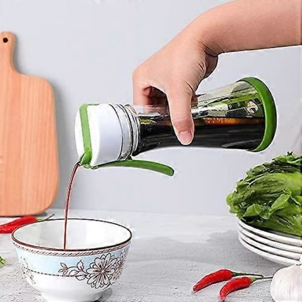 Salladsdressingbehållare med mixer, enkel hällpip och spillsäker pip, salladsdressingshaker