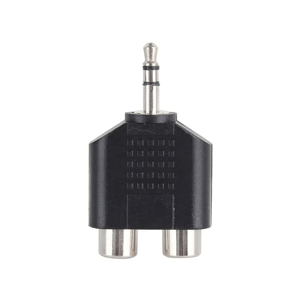 3,5 mm han stereo jackstik til 2 for RCA hun mono lydforlængeradapter
