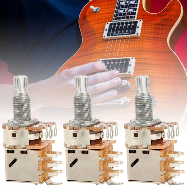 3 st elektrisk gitarr potentiometer volymomkopplare B500K musikinstrument tillbehör