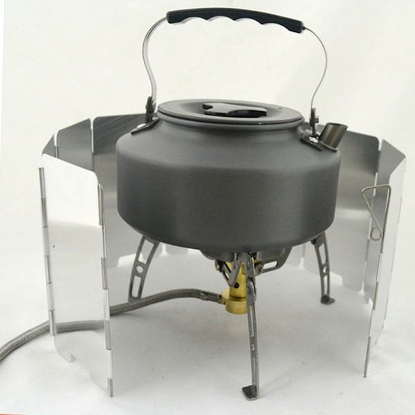 Utomhus Mini Bärbar Fällbar 11-Plattors Camping Picknick BBQ Matlagning Spis Vindruta